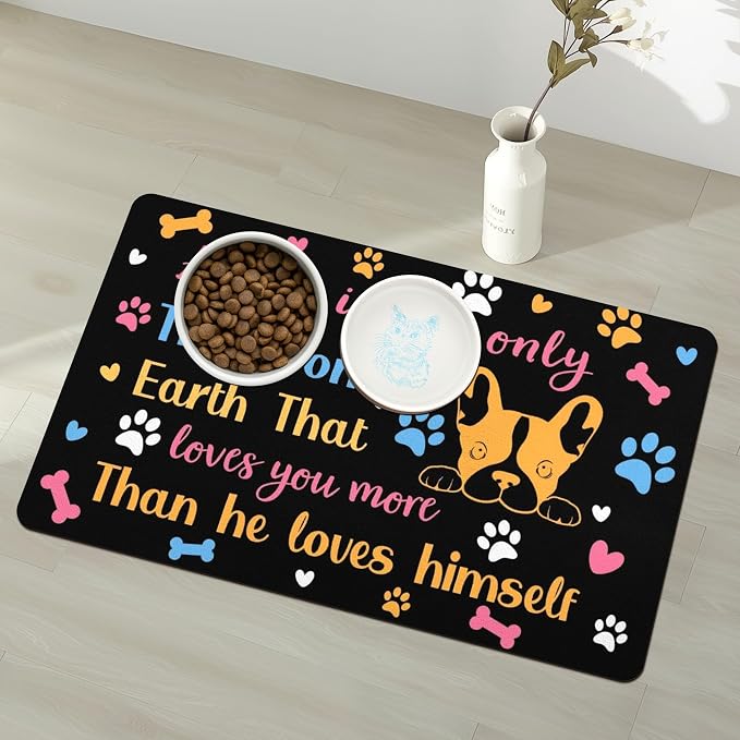 Pet Feeding Mat for Floors Waterproof Dog Mat for Food and Water Absorbent - Image 9
