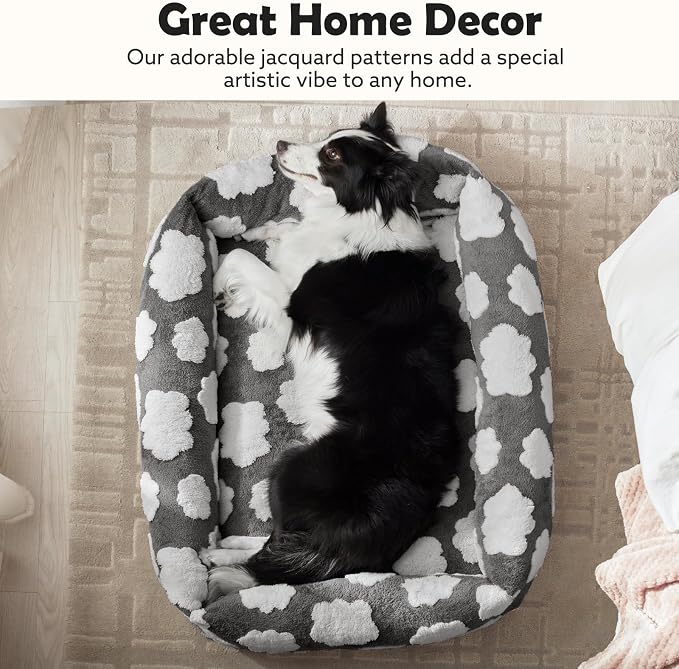 JOEJOY Cute Dog Bed Medium Size Dog, Rectangle Soft Furry Dog Beds - Image 2