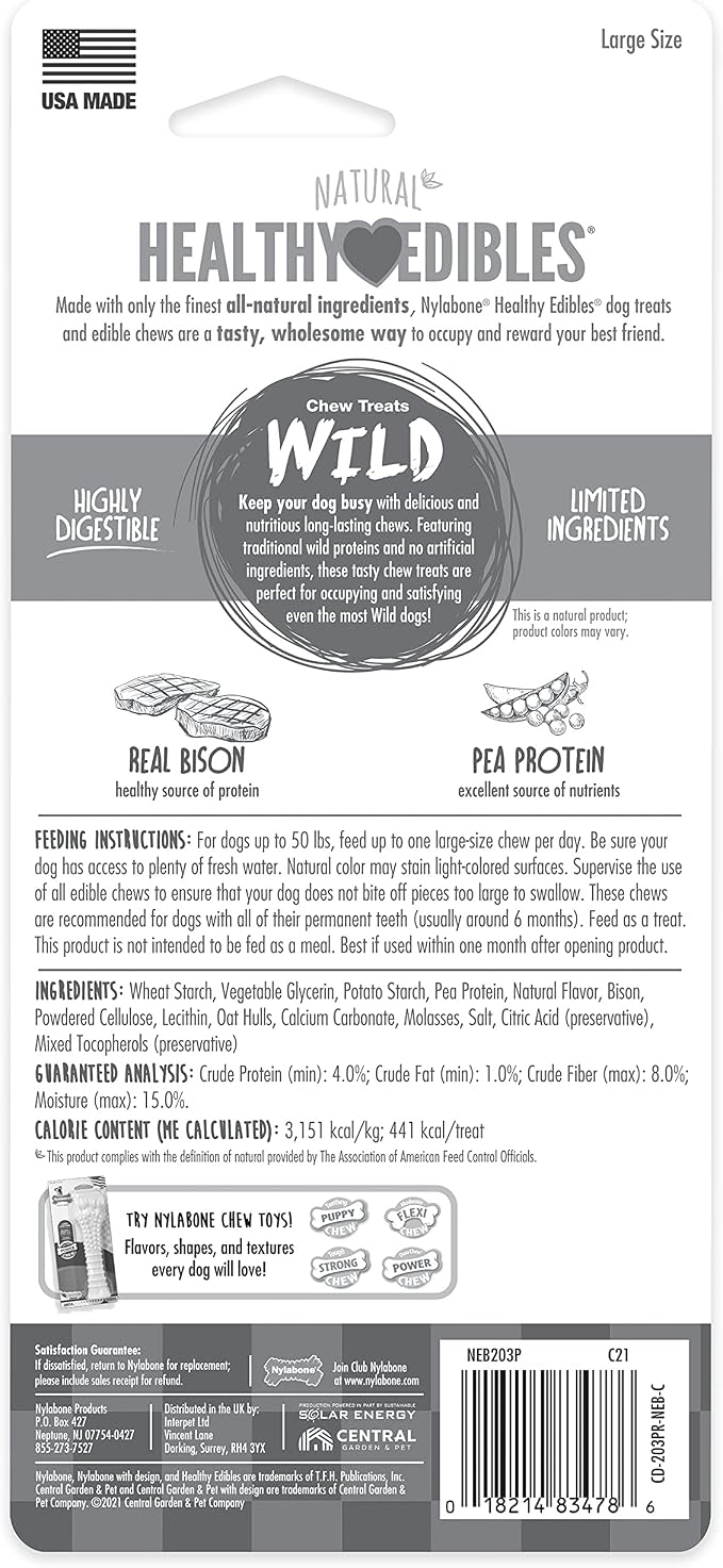 Nylabone Healthy Edibles WILD Natural Dog Chew Treats - Image 8