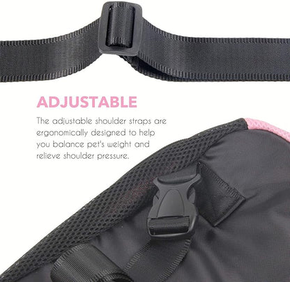 Dog Carrier Pink Legs Out Front Pet Carrier Backpack Comfortable Puppy Bag - Image 4