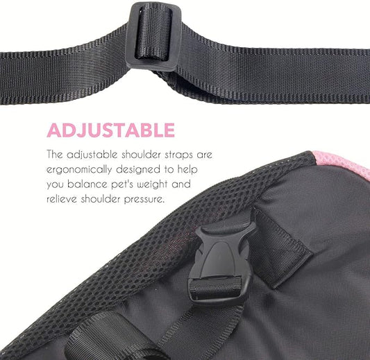 Dog Carrier Pink Legs Out Front Pet Carrier Backpack Comfortable Puppy Bag - Image 2