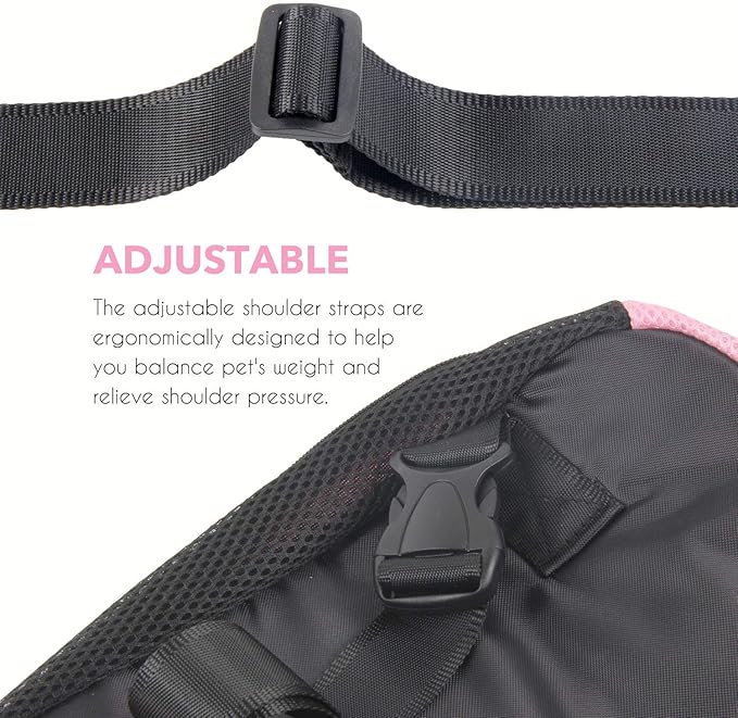 Dog Carrier Pink Legs Out Front Pet Carrier Backpack Comfortable Puppy Bag - Image 2