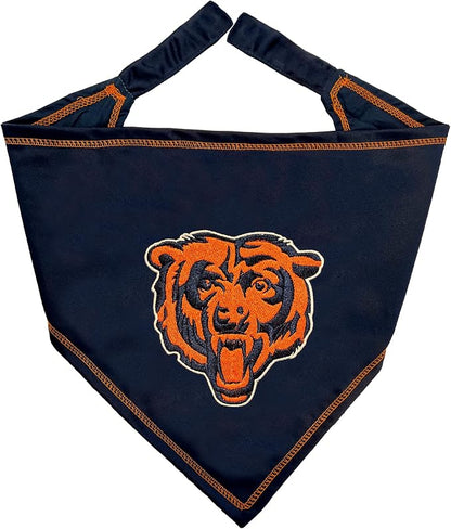 NFL Chicago Bears TIE Bandana, Small/Medium. Dog Bandana Scarf Bib by PETSFIRST