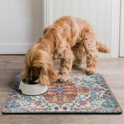 Pet Feeding Mat for Floors Waterproof Dog Mat for Food and Water Absorbent - Image 2