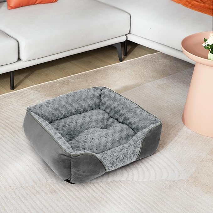 INVENHO Small Dog Bed Rectangle Washable Orthopedic Soft Calming Sleeping - Image 7