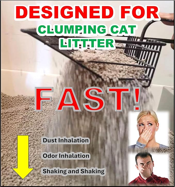 Metal Cat Litter Scoop, Fast Kitty Box Pooper Scooper - Image 2