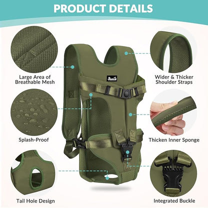 Lukovee Dog Backpack Carrier, Legs Out Easy-fit Dog Front Carrier - Image 3