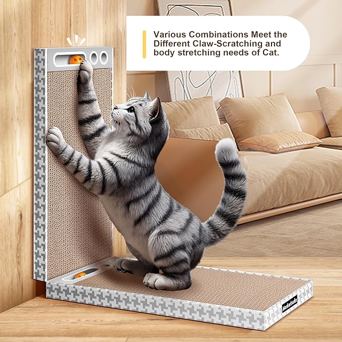 Cat Scratching Board 3 Pack – Reversible Cardboard Scratcher - Image 5