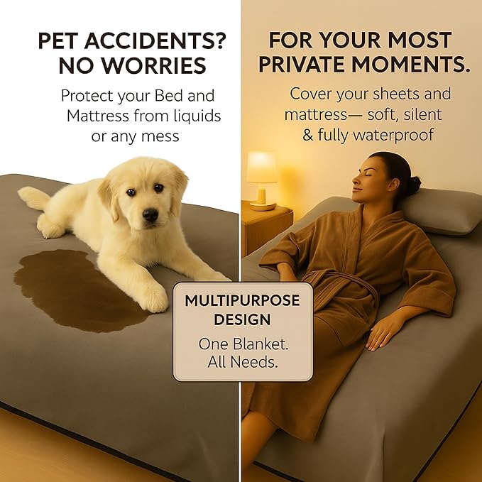 Waterproof Blanket for Bed or Couch – Soft and Leakproof Waterproof Throw - Image 3