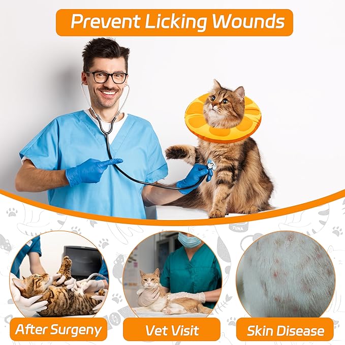 Cat Cone Collar Soft, Adjustable Cat Recovery Collar - Image 6