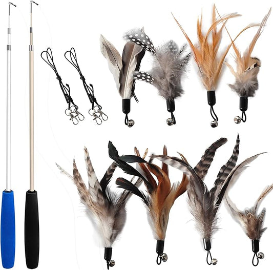 Cat Toys - No Chemical Dyeing Cat Feather Toys by EcoCity