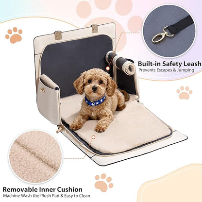Dog Purse Carrier for Small Dogs, Stylish Foldable Pet Carrier Purse Tote Bag - Image 4