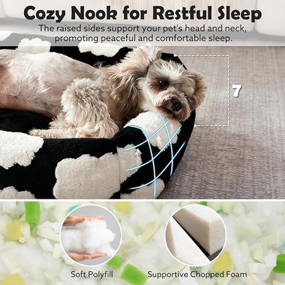 JOEJOY Small Dog Bed for Small Dogs, Rectangle Washable Orthopedic Dog Bed - Image 2