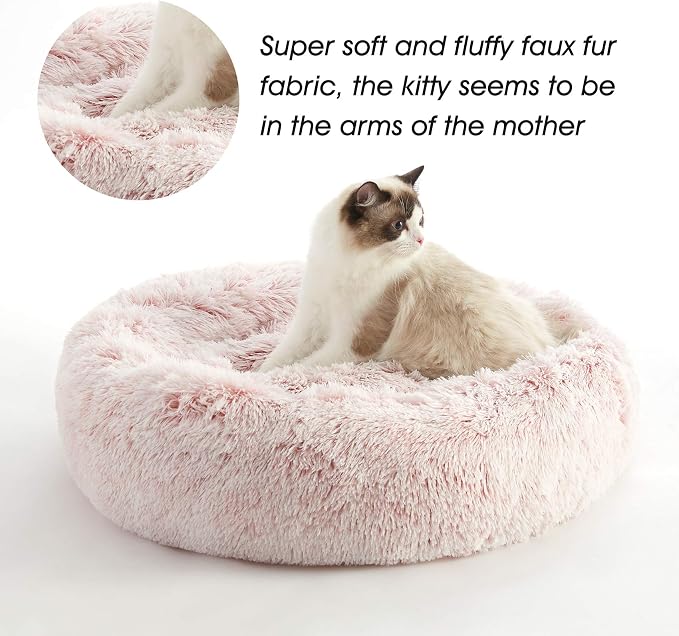 WESTERN HOME WH Calming Dog & Cat Donut Cuddler, Anti-Anxiety Warming Cozy Soft - Image 5