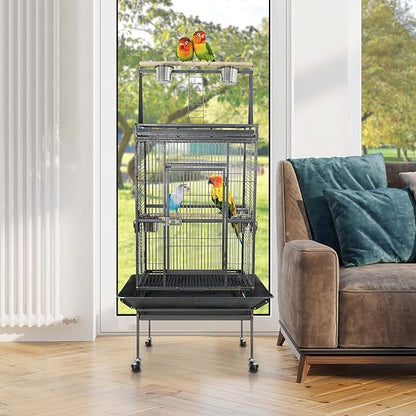 Nova Microdermabrasion 61 Inches Large Bird Cage Play Top Parrot Cockatiel - Image 2