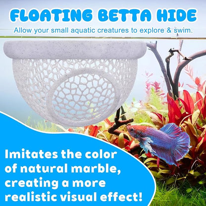 Floating Betta Hide & Shrimp Cave – 3D Printed Aquarium Hammock - Image 5