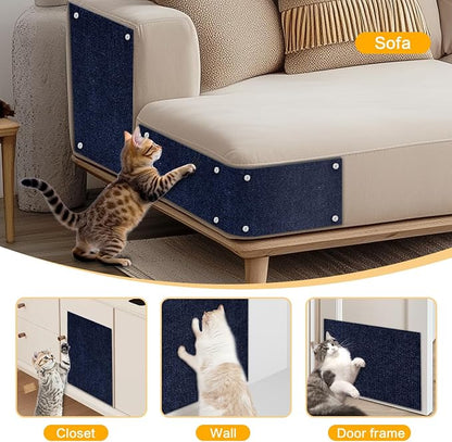 Cat Scratch Mat, 118.5"x17.4" Trimmable Self-Adhesive Cat Scratch Furniture - Image 8