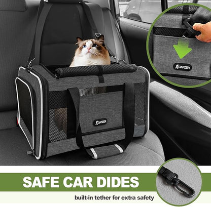 Cat Carrier 18x11x11 Top Load Soft Pet Travel Bag Over 15 lbs, Collapsible - Image 8