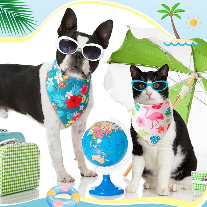 Weewooday 50 Pcs Hawaiian Dog Bandanas Bulk - Image 6