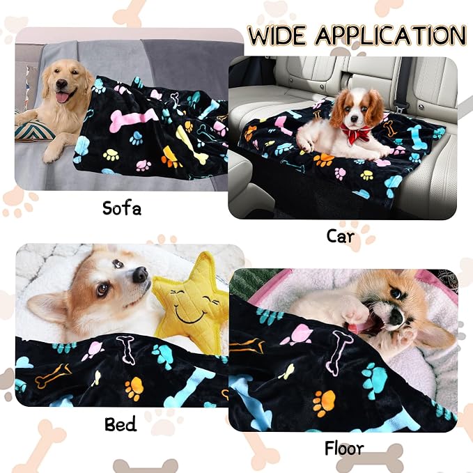 Rezutan Dog Blankets for 3 Pack Large Medium Pet Cat, Soft Fuzzy Washable - Image 6