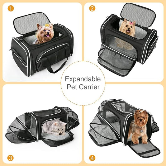 Estarer Soft Sided Pet Carrier Airline Approved, 4 Sides Expandable Collapsible - Image 2