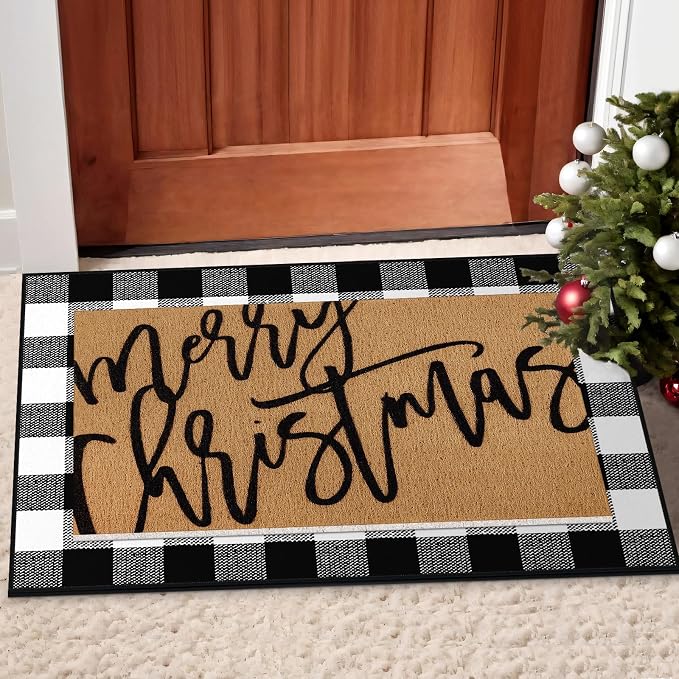 Tinideya 2 Pcs Door Mat Welcome Non Slip Coir Mats Floor Layering Doormats - Image 6
