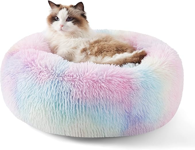 Bedsure Calming Cat Beds for Indoor Cats by BEDSURE