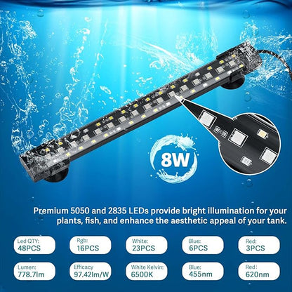 hygger 24/7 Mode Submersible Aquarium LED Light, Full Spectrum Hidden Fish Tank - Image 5