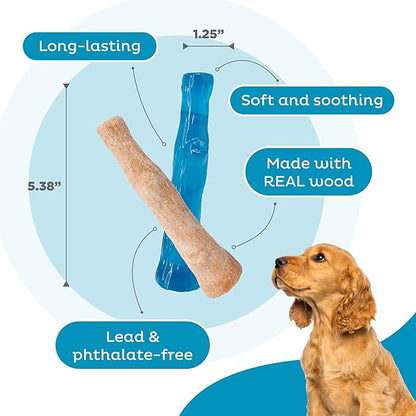 Outward Hound Dogwood Puppy Durable Dog Chew Toys, Real Wood & Teething Bone - Image 4