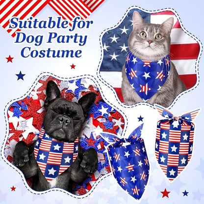 200 Pcs Patriotic Dog Bandanas Bulk Veterans Day Bandanas - Image 4