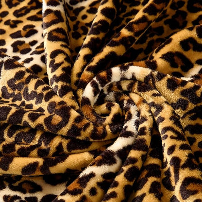 Bnuitland Leopard Print Fleece Flannel Twin Size Blanket, Super Soft 300 GSM - Image 6
