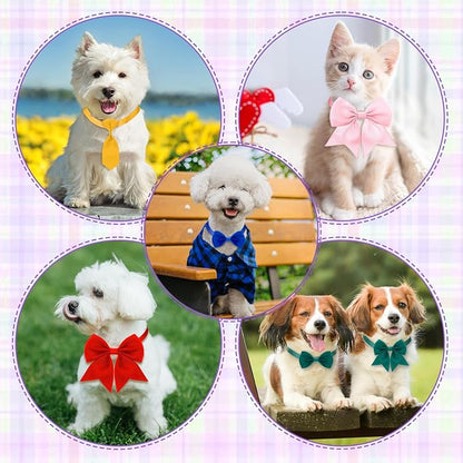 Reginary 100 Pieces Dog Bow Tie Collar Set Include 40 Dog Neckties, and 30 - Image 4