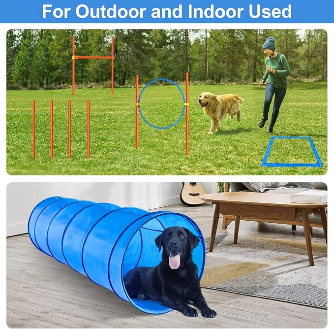 XiaZ Dog Agility Course Backyard Set, Dog Obstacle Course Training Starter Kit - Image 5