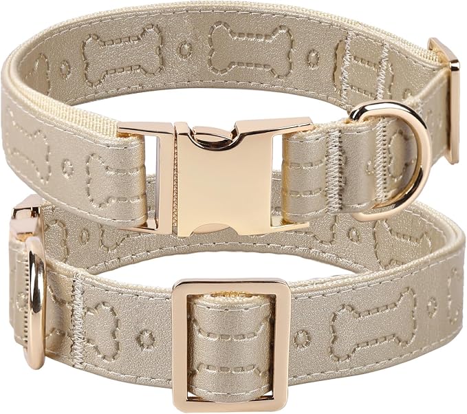 TDTOK Stylish Leather Dog Collar, Comfortable Soft PU Leather Dog Collars by Getthegoodstuff