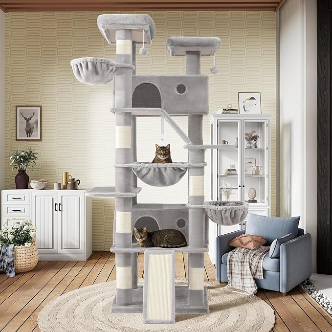 SHA CERLIN 81in Multi-Level Tall Cat Tree Tower - Image 3