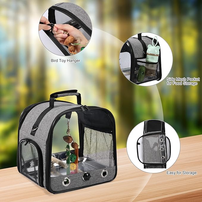 SUERTREE Bird Carrier Bag Bird Travel Cage - Image 4