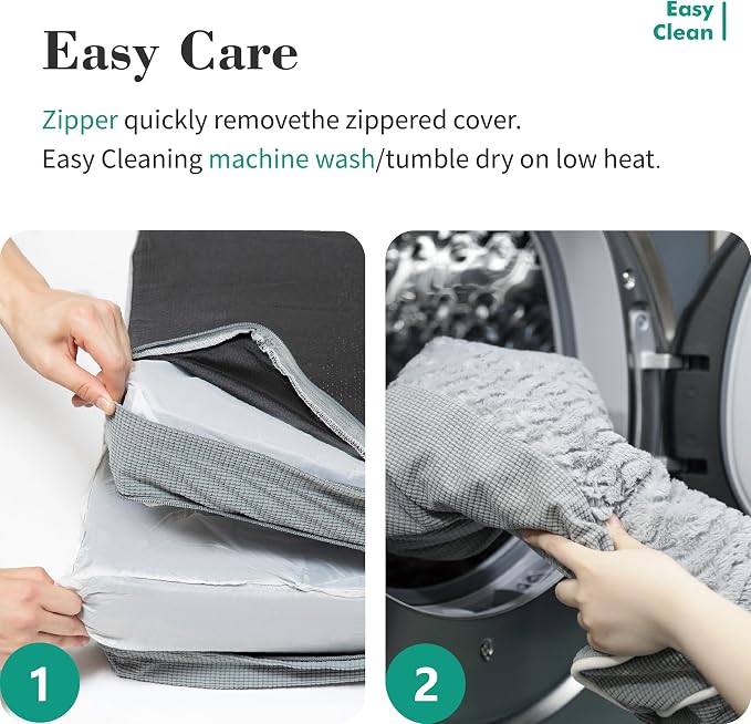Orthopedic Dog Beds for Large Dogs, Waterproof Lined Egg Crate Foam Pet Bed Mat - Image 7