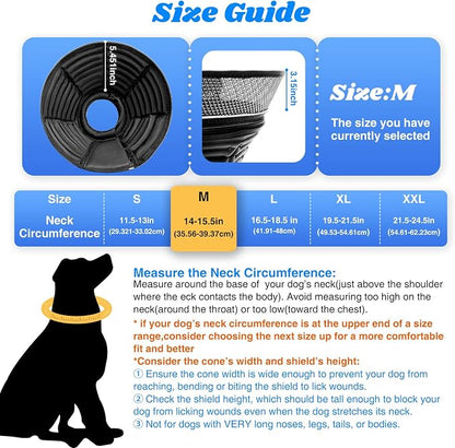 Inflatable Dog Cone for Dogs After Surgery, Soft Adjustable Elizabethan Collar - Image 2