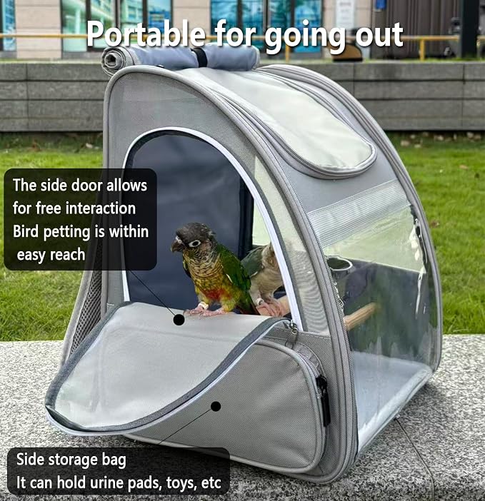 Bird Carrier, Travel Bird Cage, Bird Backpack - Image 8