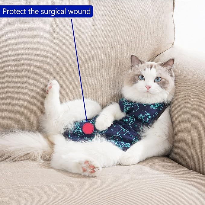 Cat Surgery Recovery Suit Cat Onesie - Image 6