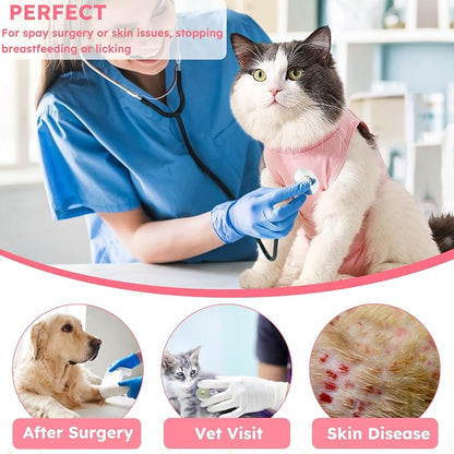 Cat Recovery Suit After Surgery, Breathable Cat Surgery Recovery Suit - Image 8