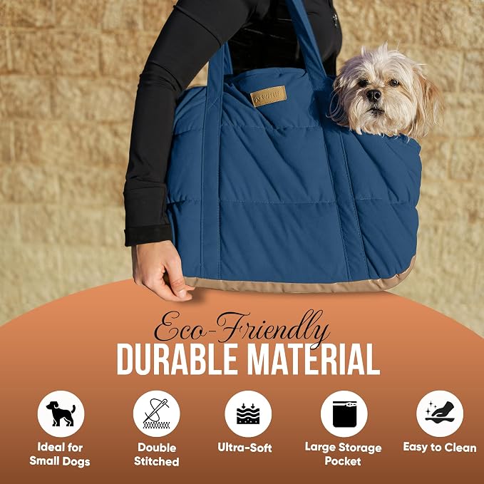 Plush Dog Purse Carrier for Small Dogs, Soft Dog Tote Bag - Image 6
