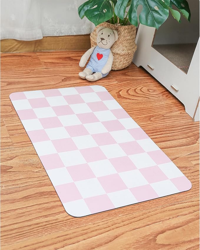 Ralxion Checkered Dog Feeding Mat, Absorbent Mats - Image 2