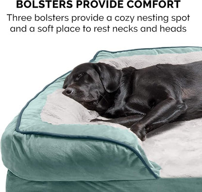 Furhaven Memory Foam Dog Bed for Medium/Small Dogs w/ Removable Bolsters & - Image 10