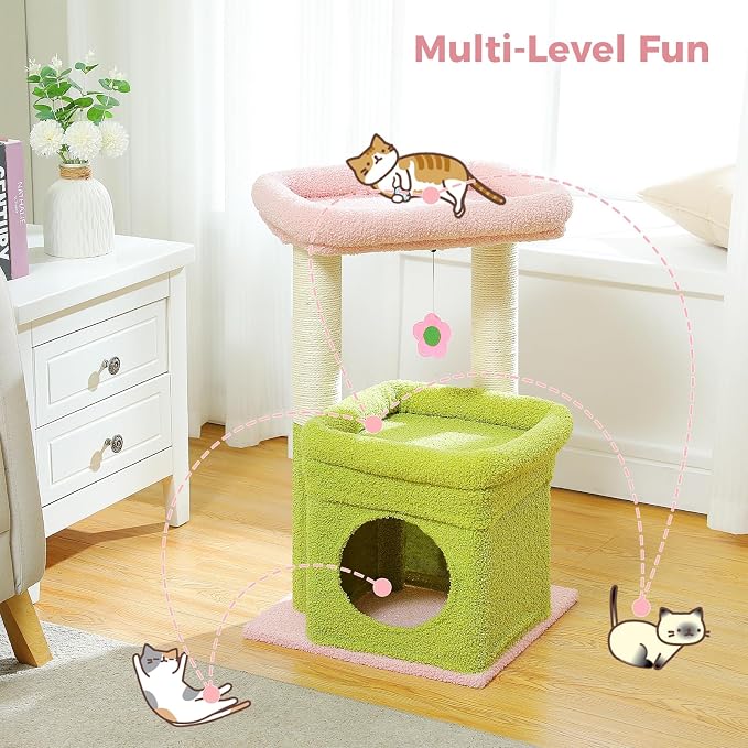 PEQULTI Cat Tree Flower Cat Tower - Image 4