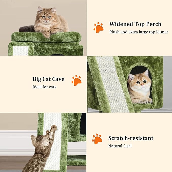 YANDLVY Small Cat Tower for Cats, Cute Cat Tree for Indoor Cats, Kittens Condo - Image 5