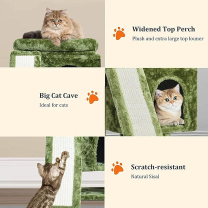 YANDLVY Small Cat Tower for Cats, Cute Cat Tree for Indoor Cats, Kittens Condo - Image 5