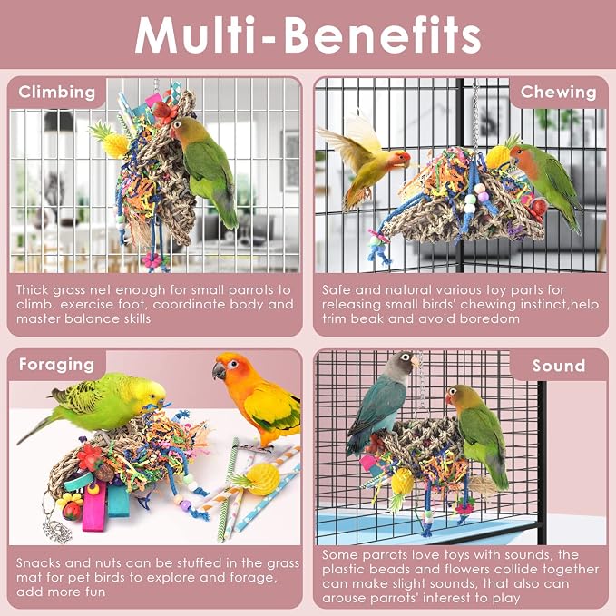 KATUMO Bird Toys, Seagrass Basket Toy - Image 3