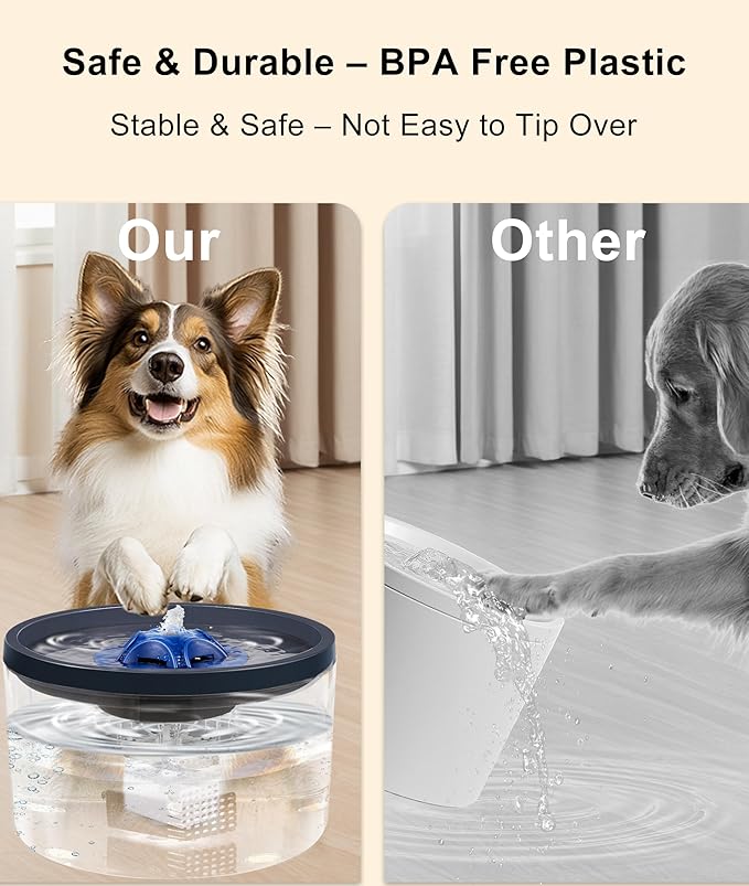 Dog Water Fountain 4L/135oz for Large Dogs & Multiple Pets – Ultra-Quiet Pump - Image 6