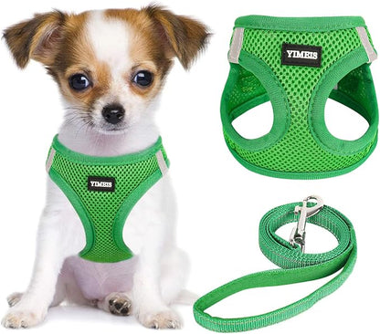 YIMEIS Dog Harness and Leash Set, No Pull Soft Mesh Pet Harness, Reflective by YIMEIS